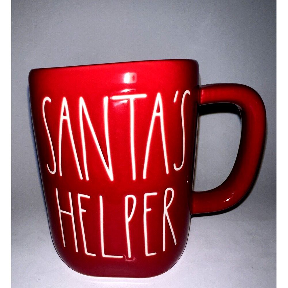 RAE DUNN Santas Helper Mug Red Christmas Holiday By Magenta‎ New